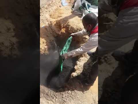 انشاء بير التاريض لمحطة الإنارة