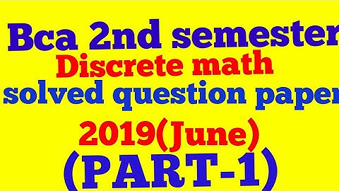 2019 (june)(part1)solved question paper 2nd semester of BCA