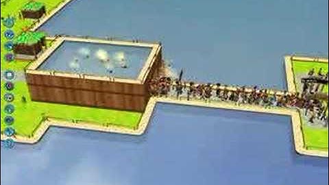 RCT3 pool crash how to get them on the 2 story pool