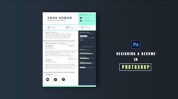 HOW TO CREATE A CV/RESUME Template in Photoshop : Photoshop Tutorial