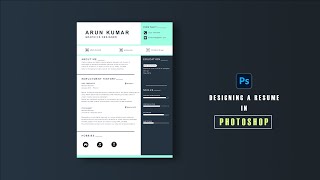 HOW TO CREATE A CV/RESUME Template in Photoshop : Photoshop Tutorial
