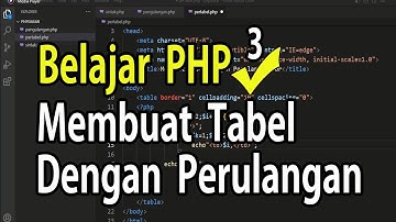 Belajar PHP Dasar Membuat Tabel Dengan Perulangan For Di PHP