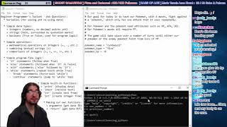[Intro to Python as a First Language] Pokemon example, the very basics. Code along! :D