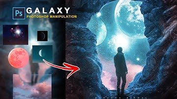 The Man Who Looks At The Galaxy - Photoshop Manipulation Tutorial