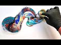 WoW! Oriental Dragon Open Cup Drag! | Acrylic Pouring Abstract Pour Painting!