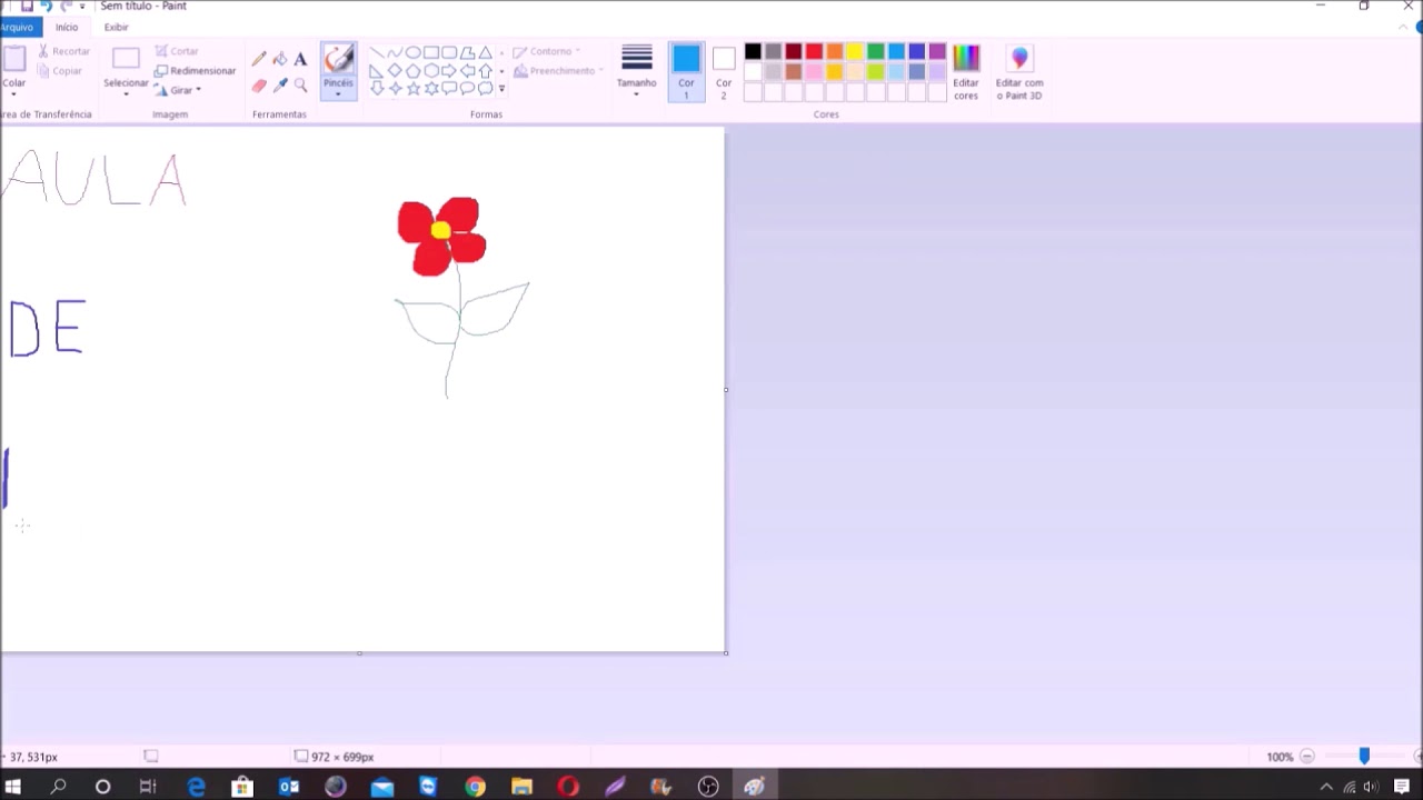 AULA 1 Escrevendo e Desenhando com Paint YouTube