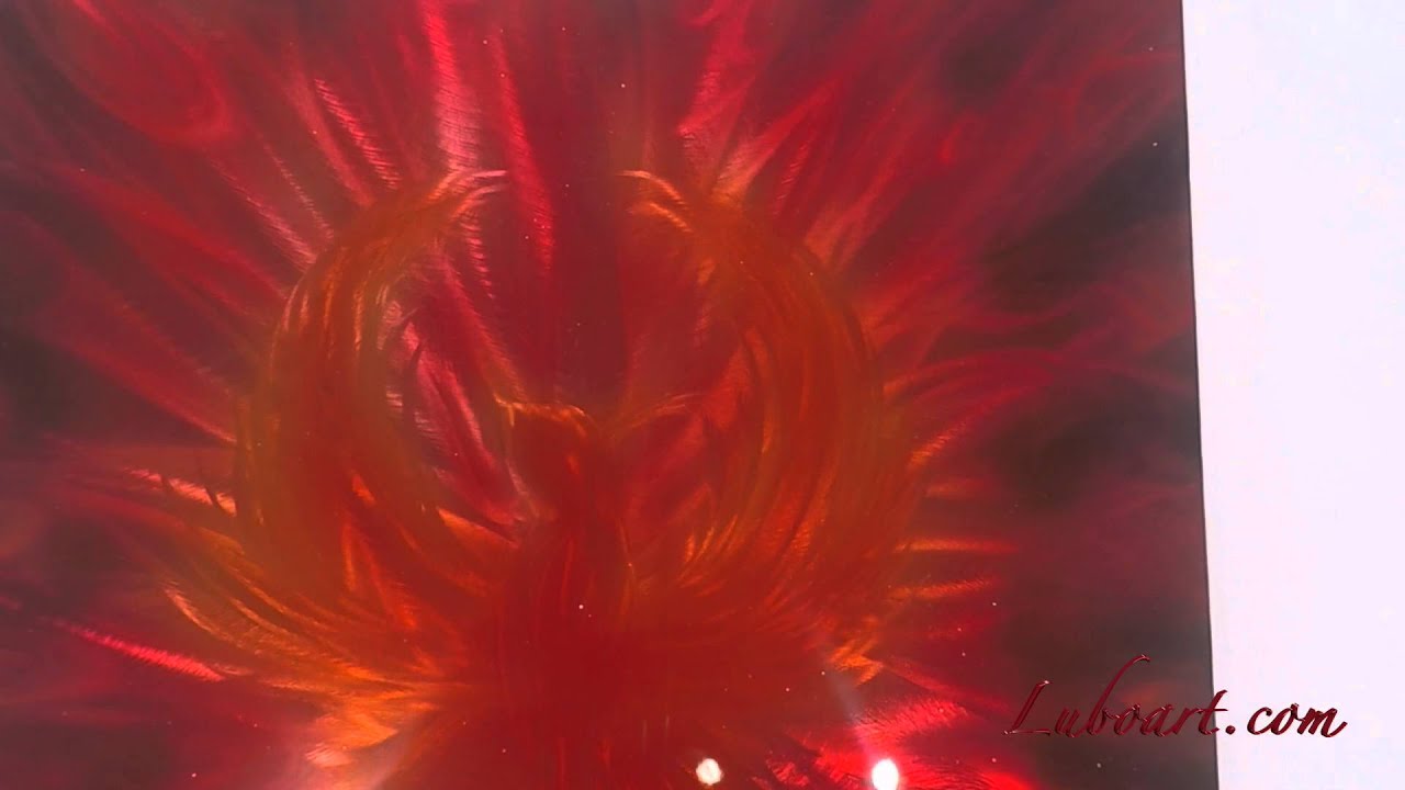 Beautiful metal art painting Original 3D wall decor "Phoenix" by Lubo