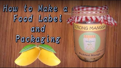 Performance Task 2 in TLE: Food Label and Packaging