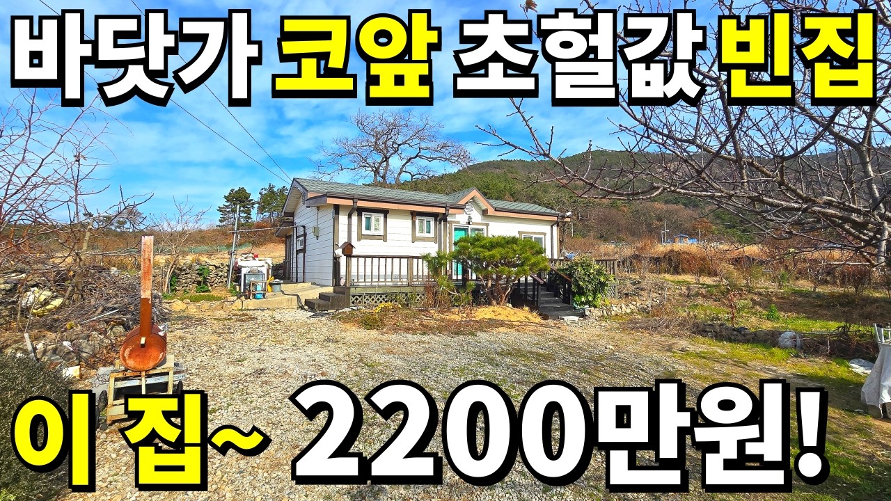 바닷가 코앞~ 2015년식 빈집 등장! 이 집~2,200만원에 사세요! 대지 143평 눈물나는 땅값 몽땅 0천만원