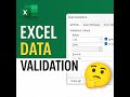 Master Excel Data Validation Create Smart, Error Free Forms in Minutes!
