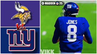 vikings vs giants week 1 simulation (madden 25 rosters)