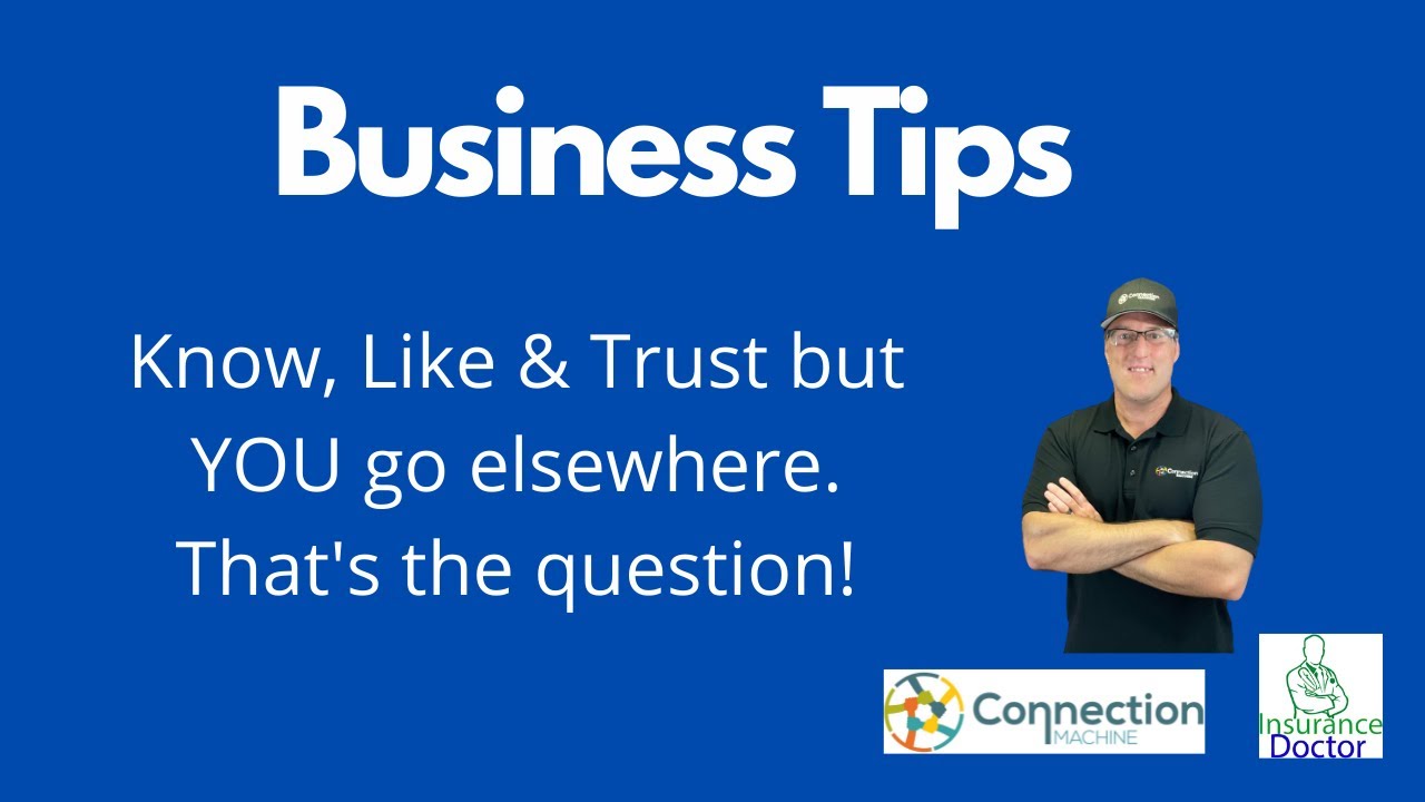 Know, Like & Trust but you go elsewhere? This is a question of why?