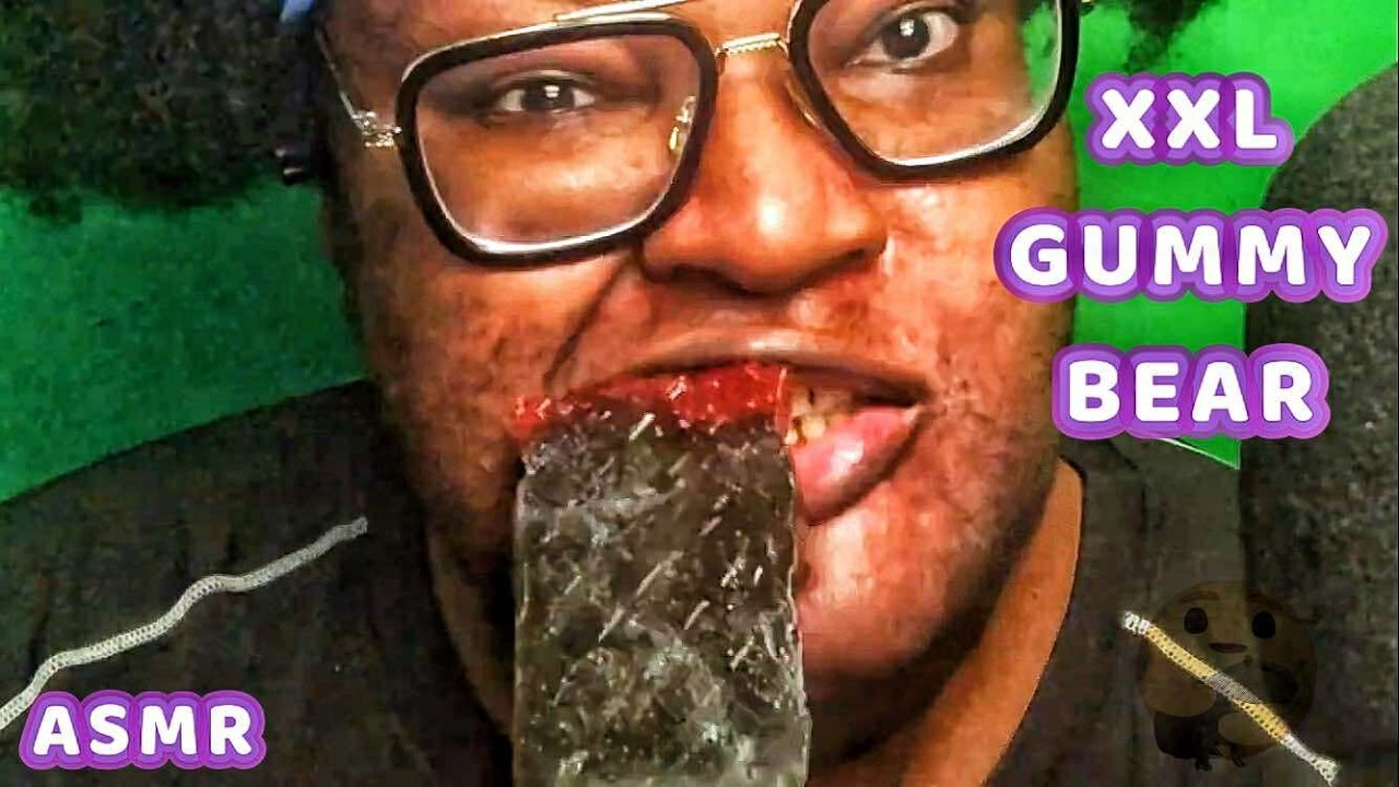 Giant Gummy Bear ASMR | No Talking | Chewy Candy Eating Sounds