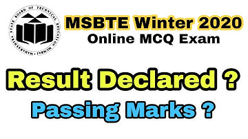 MSBTE Winter 2020 | Result Declared? 🙄 | Passing Marks | Student must watch ✨📚