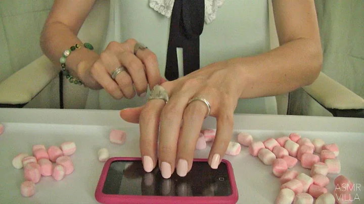 ASMR * Tapping & Scratching * Theme: Cotton Candy & Green Apple * Fast Tapping * No Talking