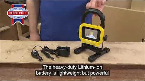 Faithfull New! Rechargeable LED Work light With magnetic Base
