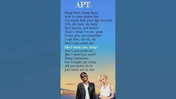 Thumbnail of APT. lyrics - ROSÉ & Bruno Mars #lyrics #apt #rosé #brunomars
