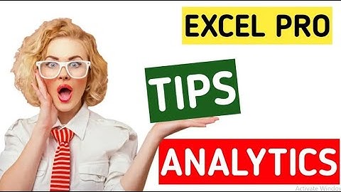 Excel PRO TIPS  Analytics Full Tutorial in One video