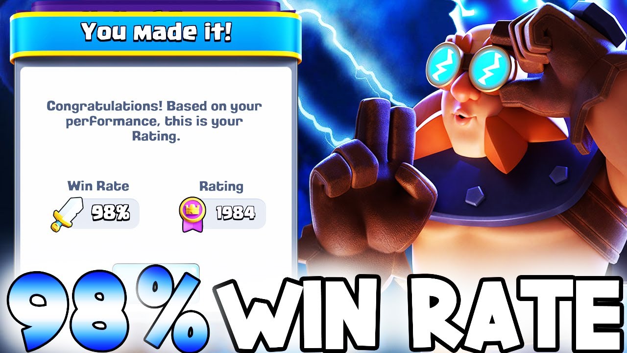 98 WIN RATE WITH THE *BEST* NO SKILL DECK IN CLASH ROYALE!😱 YouTube