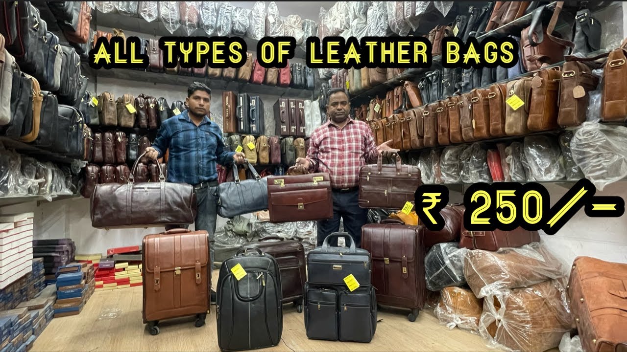 100% Original leather bags|| Mohammadpur Leather Garment retail n wholesale  || Ram Mandir Wali Gali - YouTube