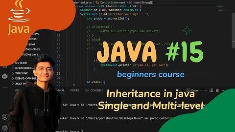 Java Programming : 🔥Single and Multi-Level Inheritance || #15