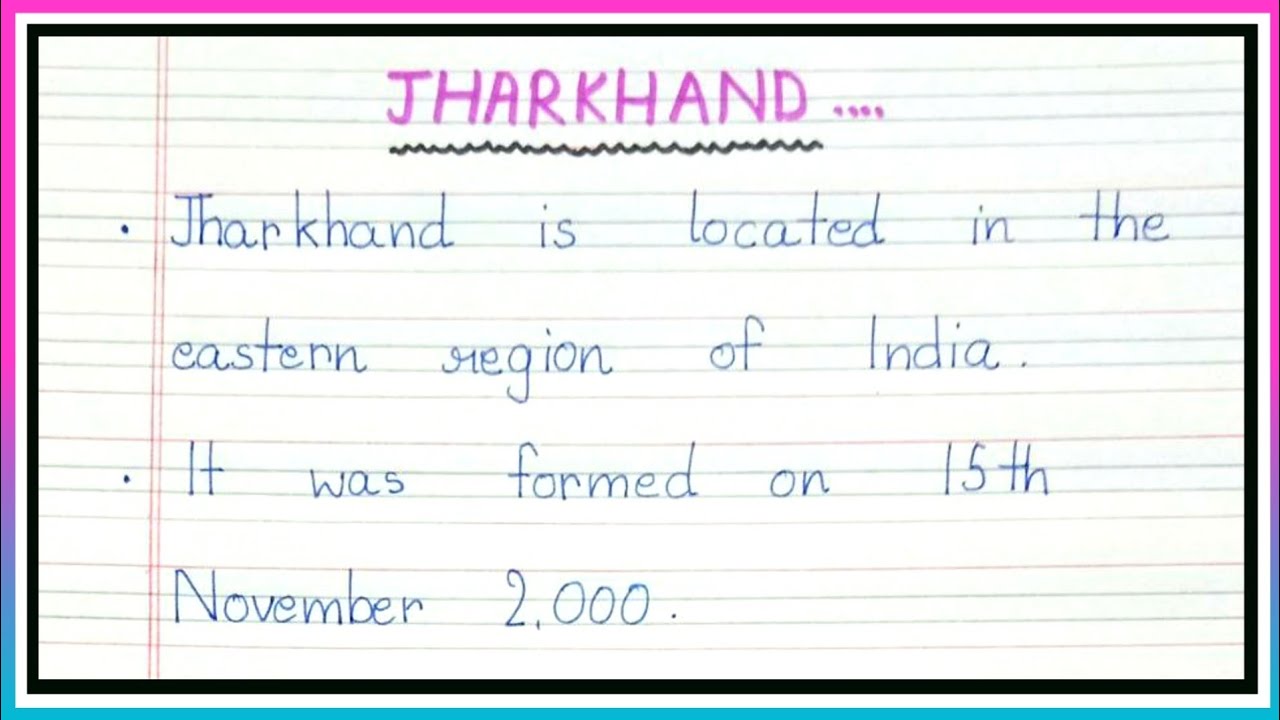 my state jharkhand essay in english