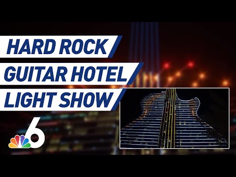 Hard Rock Guitar Hotel in Hollywood Opens With Mesmerizing Light Show | NBC 6