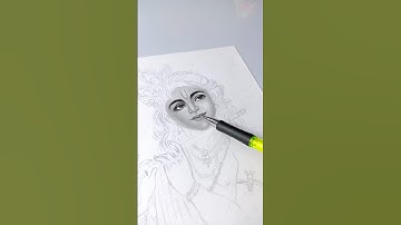 Krishna Drawing,#shorts #art #drawing #krishna #shreekrishna #janmashtami