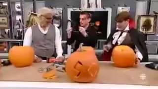 Carving pumpkins with power tools and Mr. Handyman