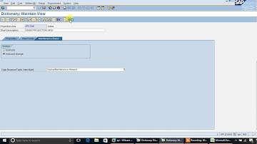 SAP ABAP: Views, Projection view.