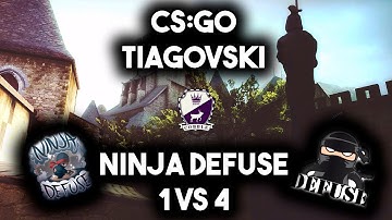 CS:GO - TIAGOVSKI - NINJA DEFUSE 1 VS 4 - COBBLESTONE