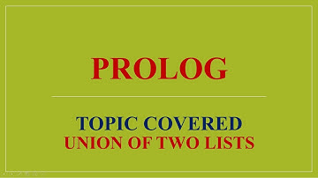 PROLOG   UNION OF TWO LISTS