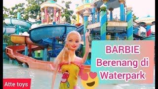 Barbie Cantik Berenang di kolam renang Waterpark | Cerita Barbie bahasa Indonesia mainan anak-anak