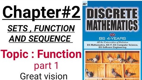 Function. Discrete maths by ZR bhatti Chapter 2.