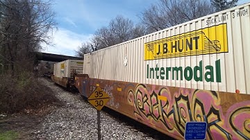 CSX Q034-01 with 973 Leader in St Denis