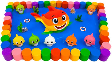 How to make Shark Pool with Kinetic Sand & Cutting ASMR 🌈 Kinetic Sand ASMR