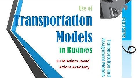 Transshipment Problems LP Models