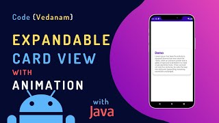 Expandable Card View with Animation in android studio | #java #cardview #android #animation screenshot 5