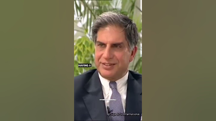 Ratan Tata On Why He Didn't Married.