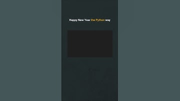 Happy new year the python way#code #pybeginners #python