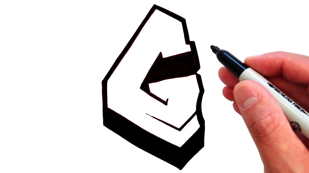 How to Draw the Letter G in Graffiti Style - EASY!