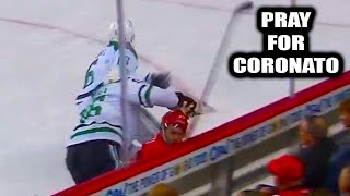 Mikko Rantanen Huge Hit On Matt Coronato Injury Dallas Stars Vs Calgary Flames 2025 Highlights
