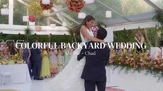 The Luckiest Day of the Year | Maddie + Chad's Colorful Backyard Wedding Teaser | Alma Films