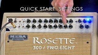 MESA/Boogie Rosette™ 300 / Two:Eight Combo - Quick Start Settings