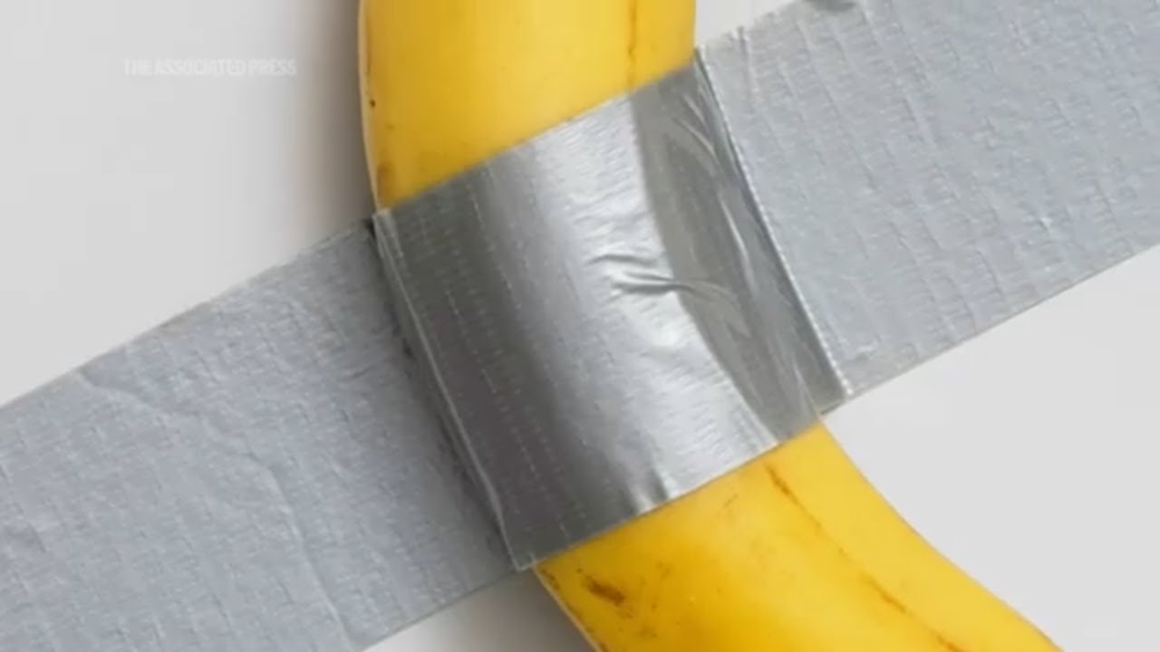 Duct-taped banana sells for $6.2 million at art auction - YouTube
