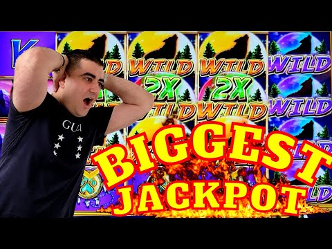I Hit THE BIGGEST PROGRESSIVE JACKPOT On Wolf Peak Slot Machine