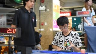 3x3 One-handed : 19.03 Official PR Single [Thailand Championship 2015]