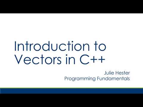 Introduction to Vectors in C++ Tutorial