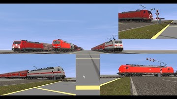 Trainz A New Era - xBUe Crossings (That I found At DLS) Tutorial And Testing In Action