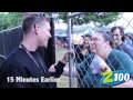 Z100: X-FACTOR contestant CHRIS RENE with BRETT ANDREWS at Rock & Roll Half Marathon